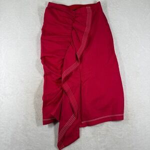 Sportmax Code Red Ruffle Asymmetrical Midi Skirt Womens 2 71010292